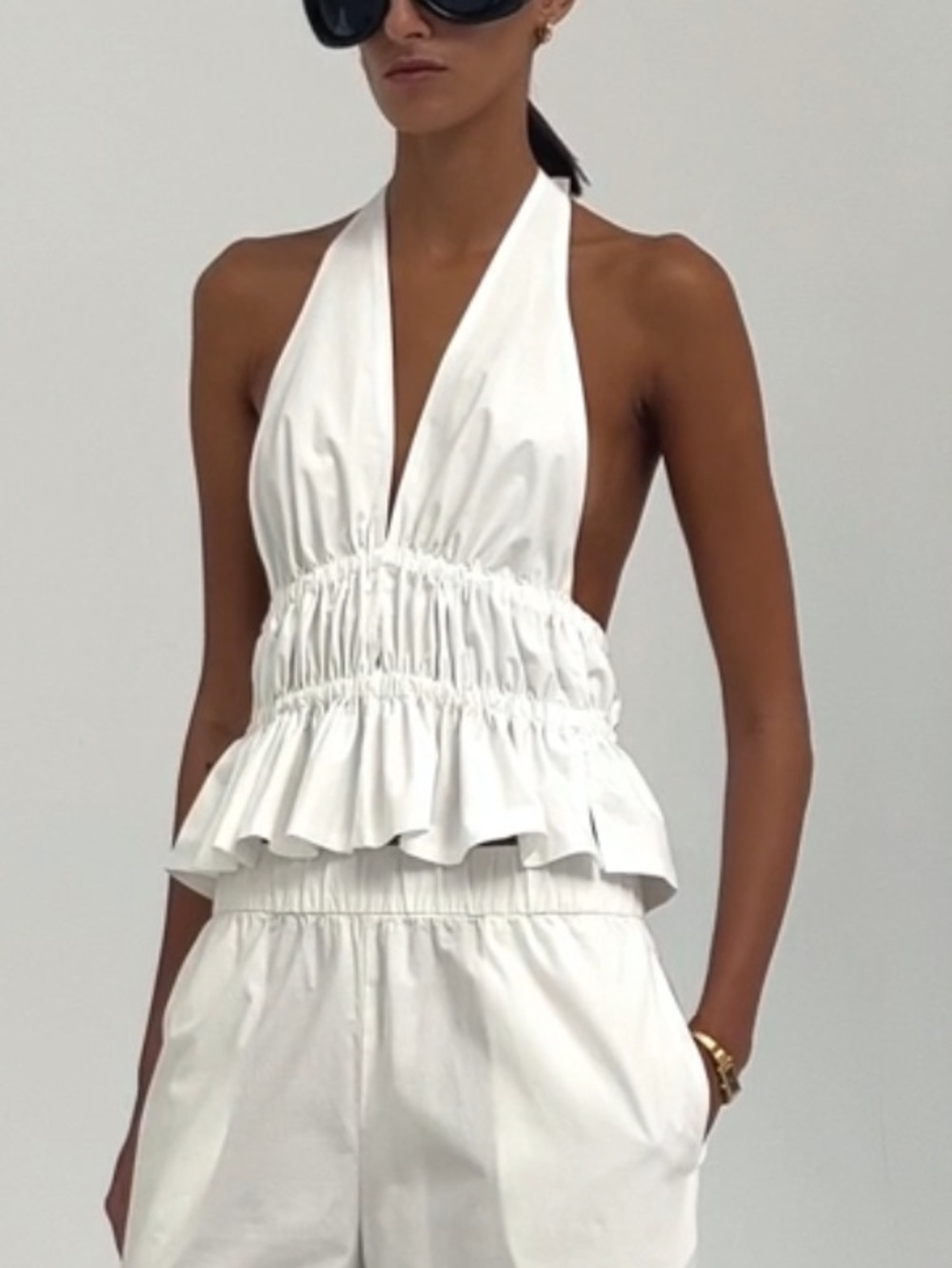 White Halter Top - Picture 6 of 6